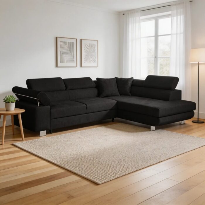 CREMMO hjørnesofa med chaiselong og opbevaring